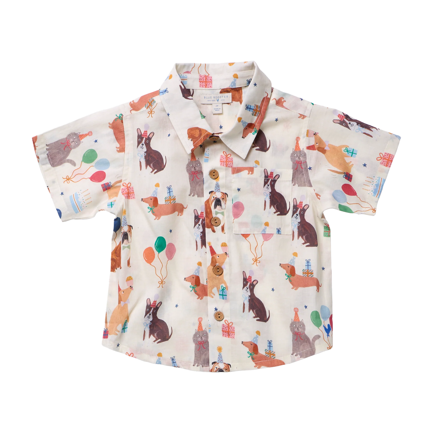 Blue Rooster Boys Jack Shirt | Party Pets