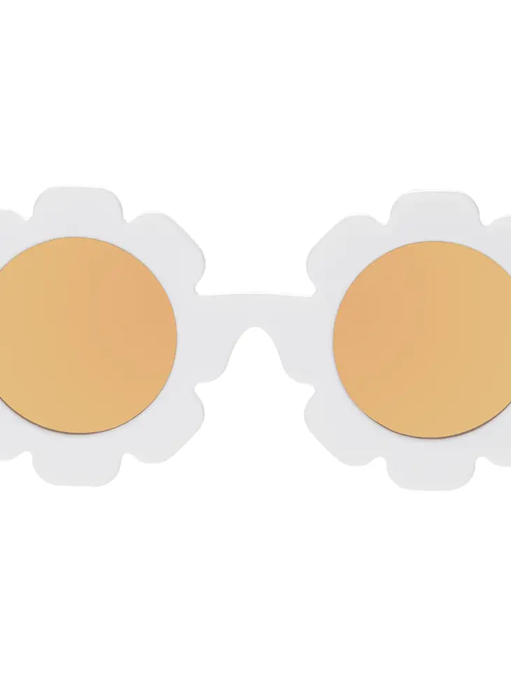 Babiators - Polarized White Flower with Gold Mirrored Lenses