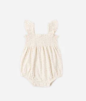 Quincy Mae Smocked Ruffle Sleeve Romper | Ditsy