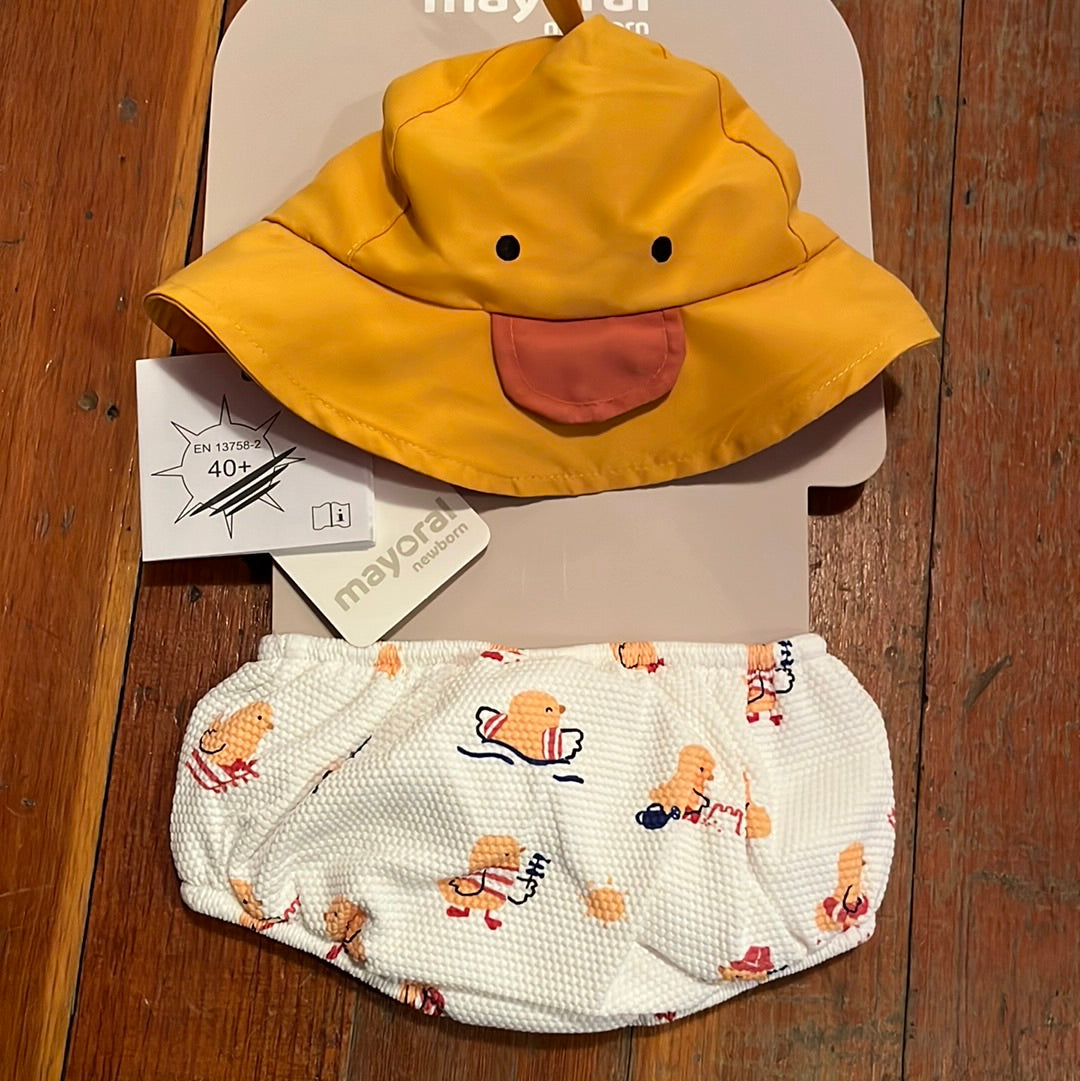 Mayoral Duck Diaper Swim & Sunhat