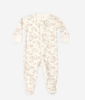 Quincy Mae Zip Long Sleeve Sleeper Footie | Floral Vine