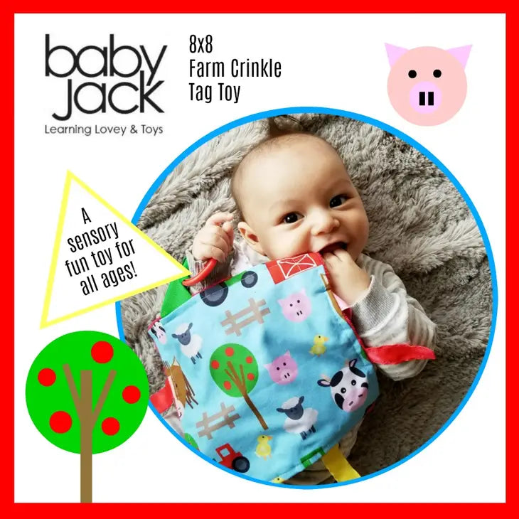 Baby Jack & Company Crinkle Square - Farm
