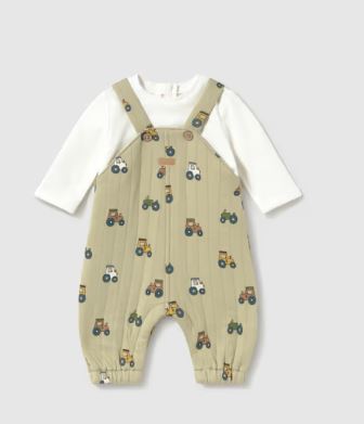 Mayoral Boy Printed Farm One-Piece