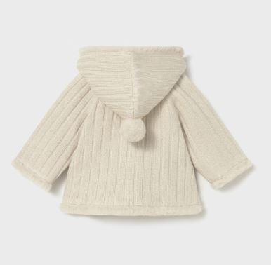 Mayoral Faux Fur Cream Sweater
