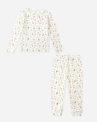 Rylee + Cru Organic Long Sleeve Pajama Set | Festive