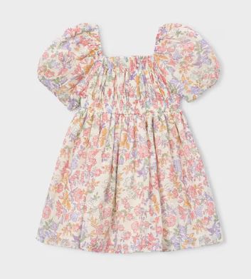 Mayoral Puff Sleeve Floral Dress