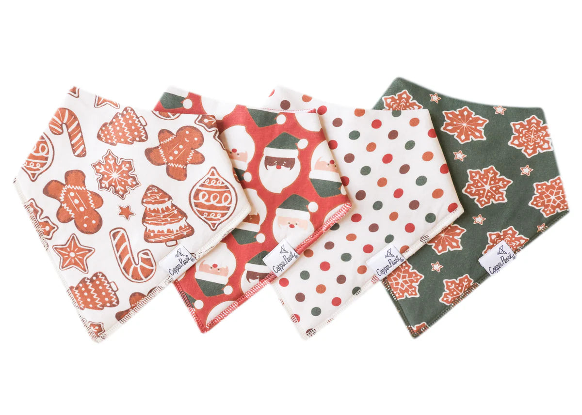 Copper Pearl Bandana Bibs- 4 Pack