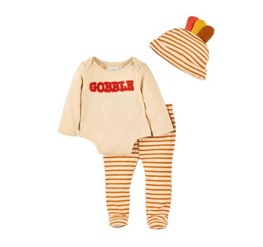 Mud Pie "Gobble" 3 piece outfit