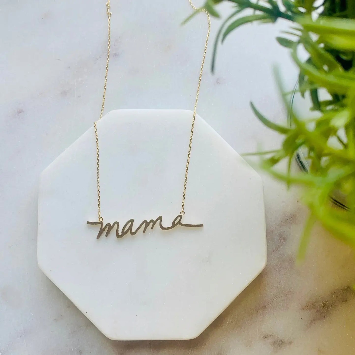 Pretty Simple Gold Mama Necklace