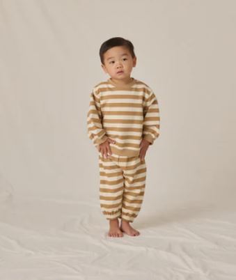 Quincy Mae Gold Stripe Set