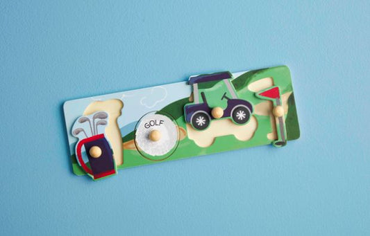 Mud Pie Golf Wood Knob Puzzle