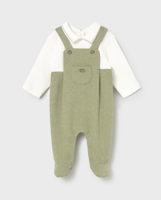 Mayoral Green Overall Outfit