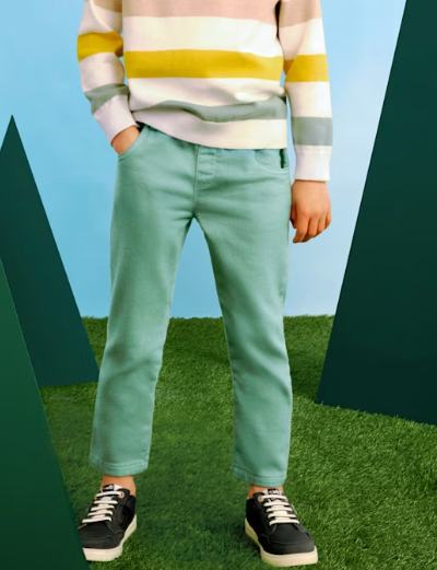 Mayoral Twill Green Pants with Drawstring