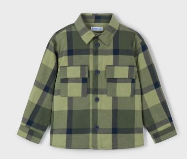 Mayoral Long Sleeve Plaid Overshirt