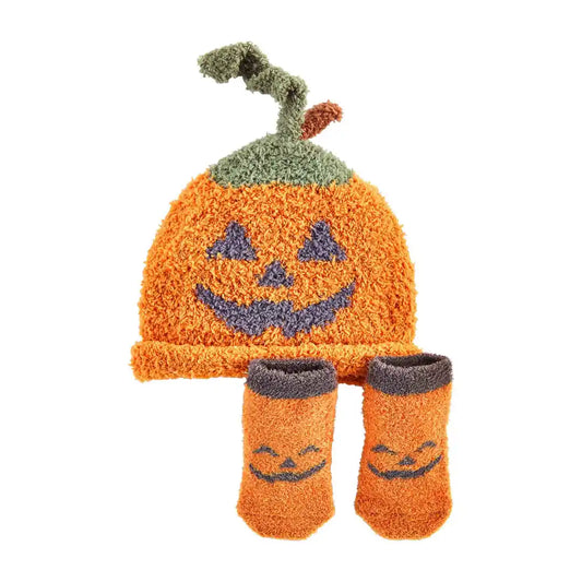 Mud Pie Chenille Halloween Hat and Sock Set