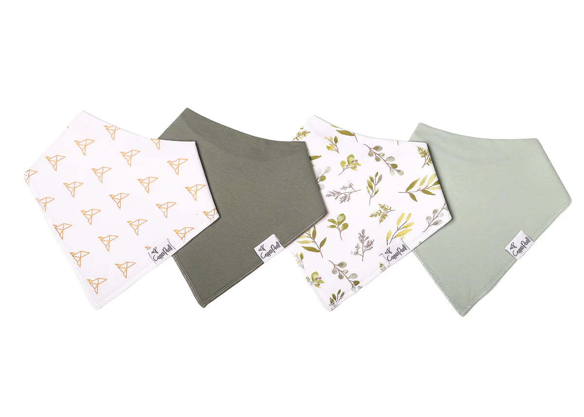 Copper Pearl Bandana Bibs- 4 Pack