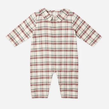 Rylee + Cru Baby Pajama Romper | Holiday Flannel