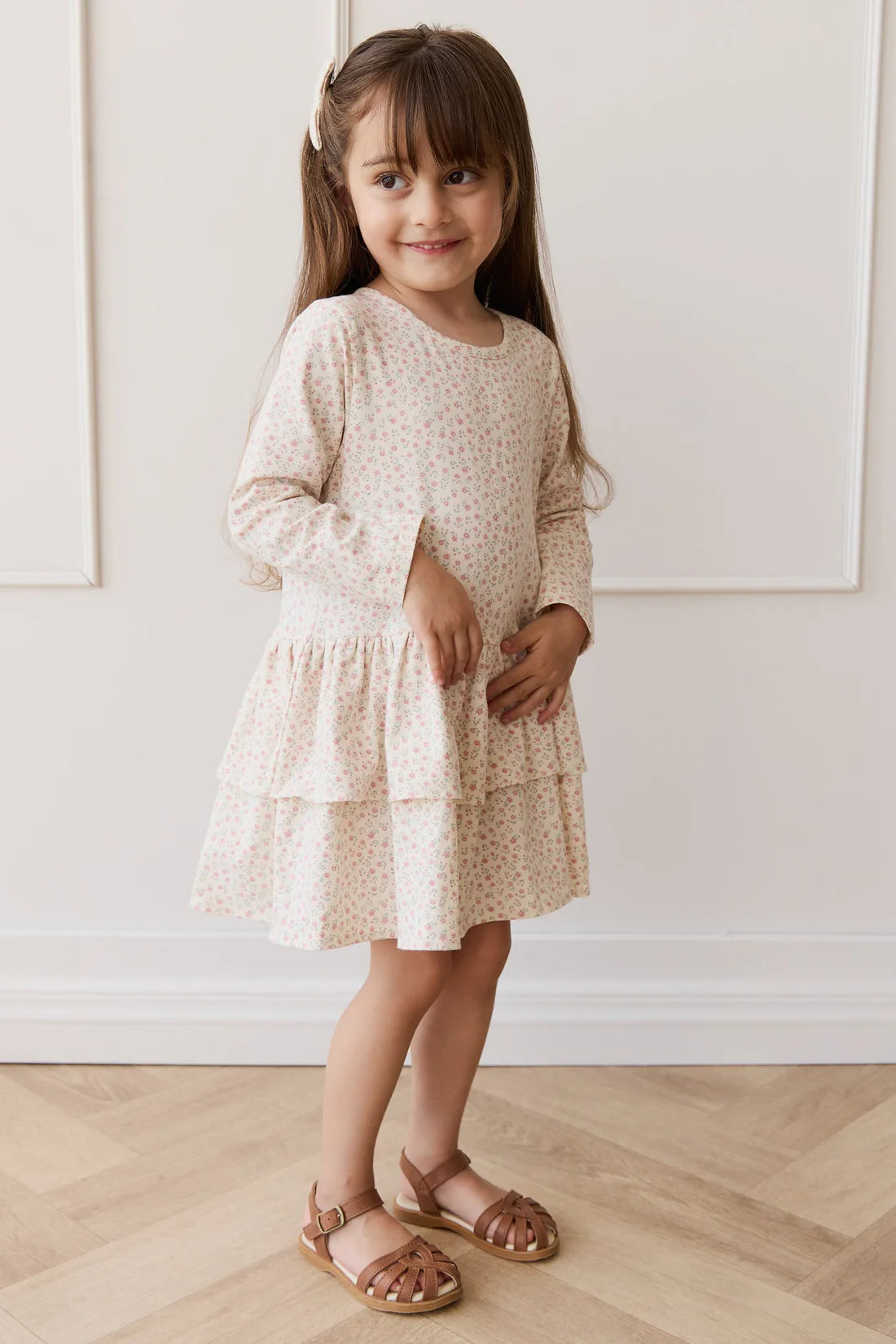 Jamie Kay Organic Cotton Fayette Dress | Posy Garden Pink
