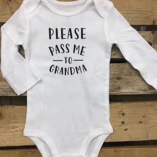 Jena Bug Infant Long-Sleeve Bodysuit - Please Pass Me To Grandma