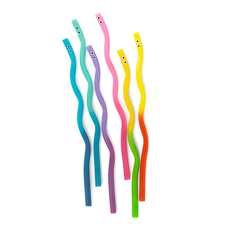 Kidoki Wiggly Worm Color Changing Straws