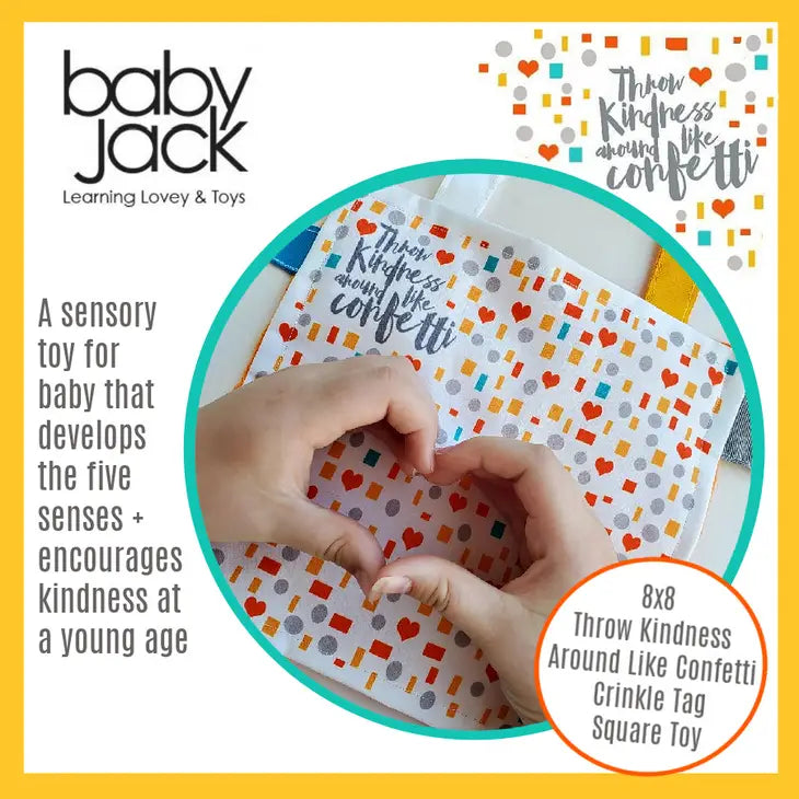 Baby Jack & Company Crinkle Square - Kindness