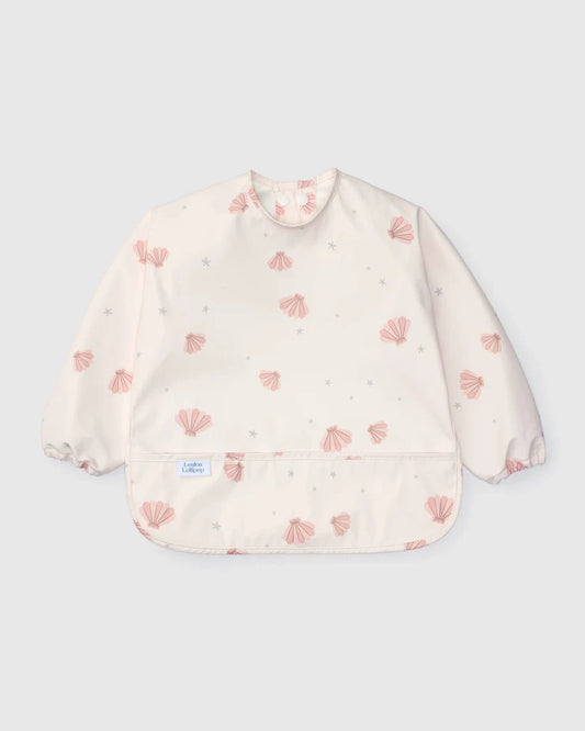 Loulou Lollipop Long Sleeve Waterproof Bib- Seashells