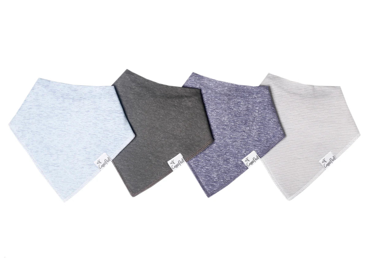 Copper Pearl Bandana Bibs- 4 Pack