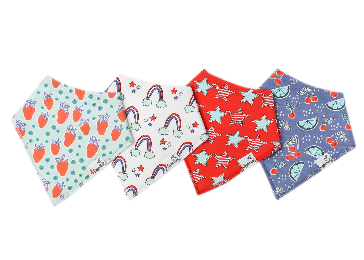 Copper Pearl Bandana Bibs- 4 Pack