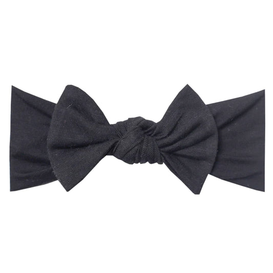 Copper Pearl Midnight Knit Headband Bow