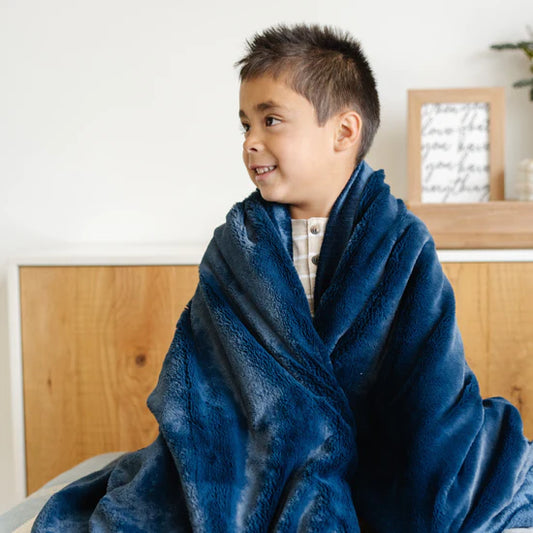 Saranoni Navy Lush Toddler Blanket