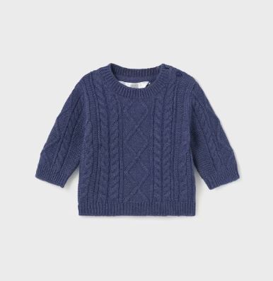 Mayoral Navy Cable Knit Sweater