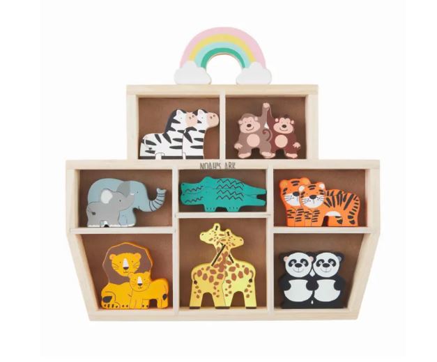 Mud Pie Noah's Ark Wooden Toy Set