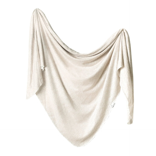 Copper Pearl Oat Knit Swaddle Blanket
