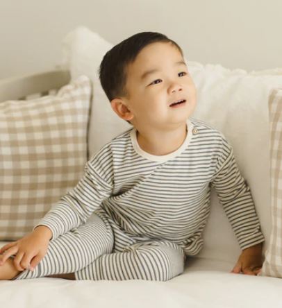 Quincy Mae Micro Stripe Ocean Set