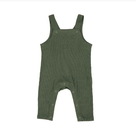 Angel Dear Olive Waffle Overalls