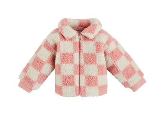 Mud Pie Check Sherpa Jacket