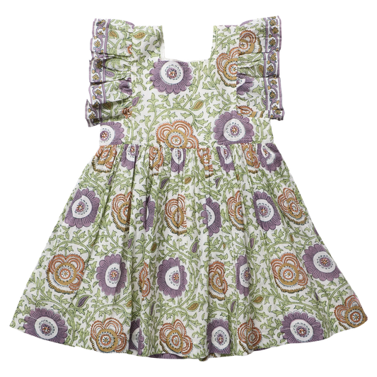Pink Chicken Girls Elsie Dress | Lilac Lisbon Floral