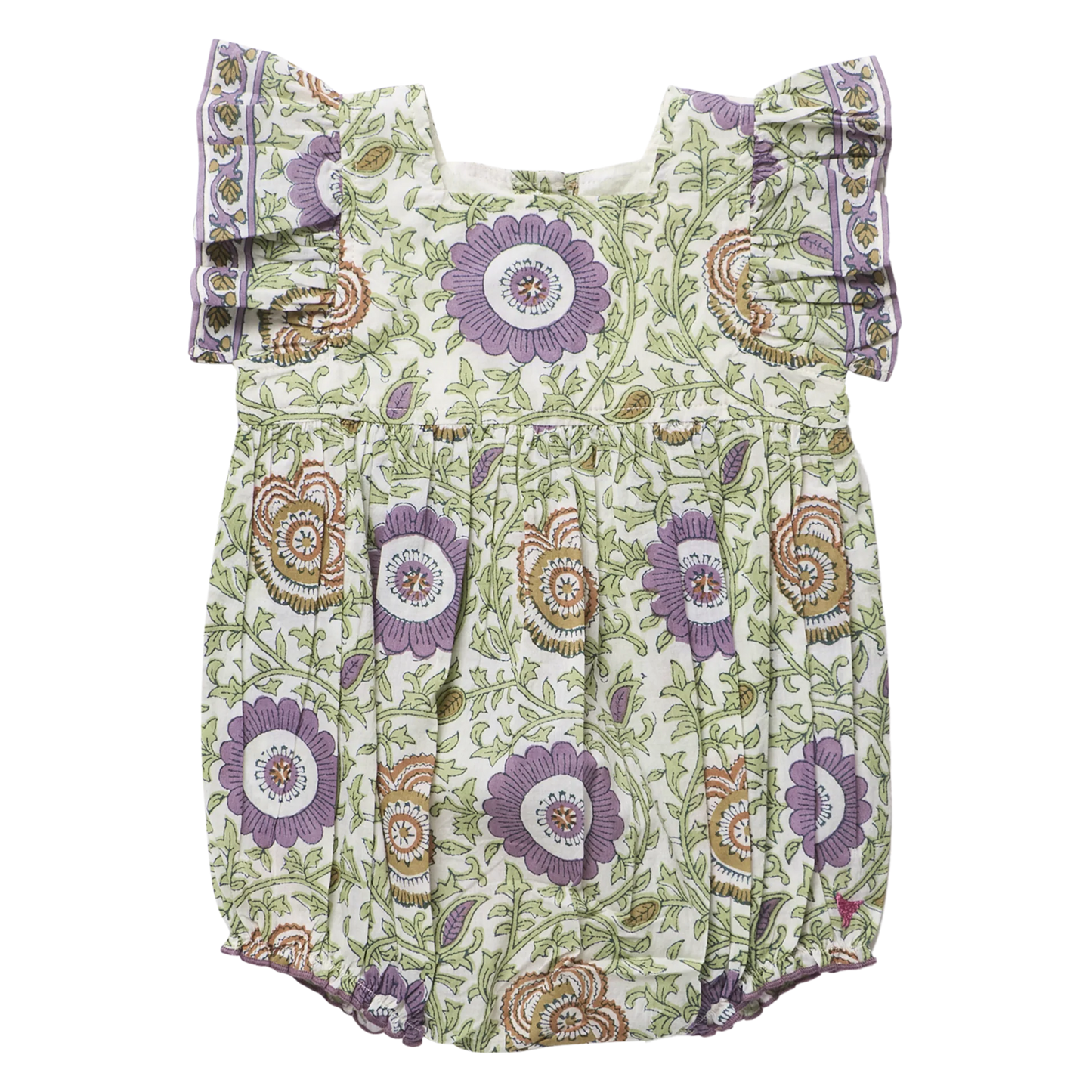 Pink Chicken Baby Girls Elsie Bubble | Lilac Lisbon Floral
