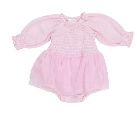 Angel Dear Long Sleeve Smocked Tutu Bubble