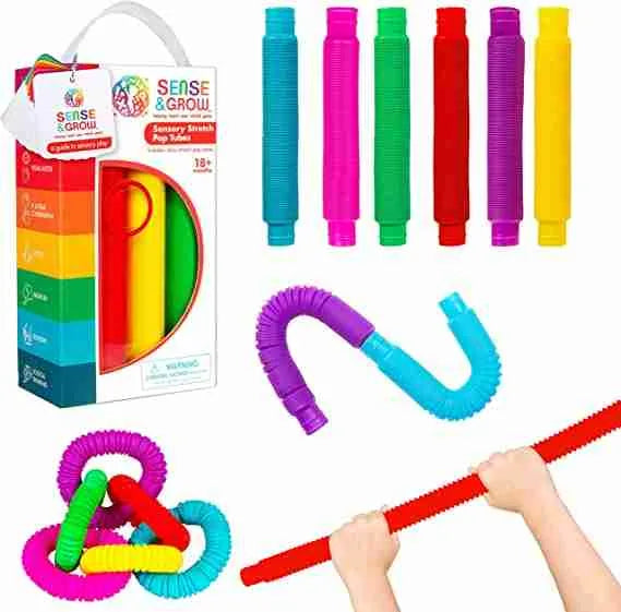 Be Amazing! Toys Sense & Grow Sensory Pop Tubes 6-Pack