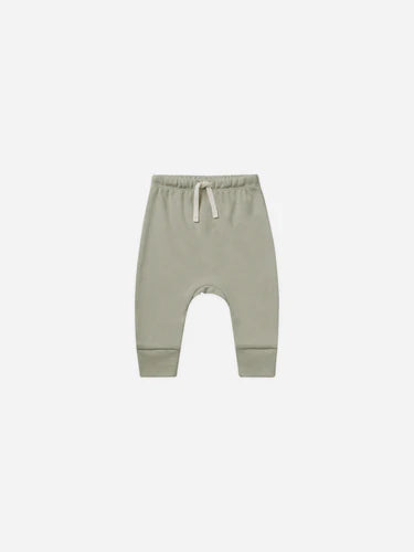 Quincy Mae Long Sleeve Tee and Drawstring Pant Set | Sage