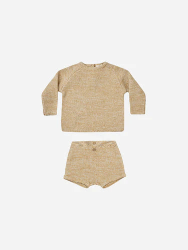 Quincy Mae Summer Knit Set | Heathered Honey