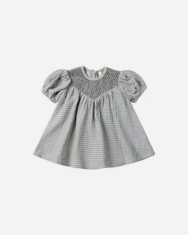 Carina Dress || Blue Gingham