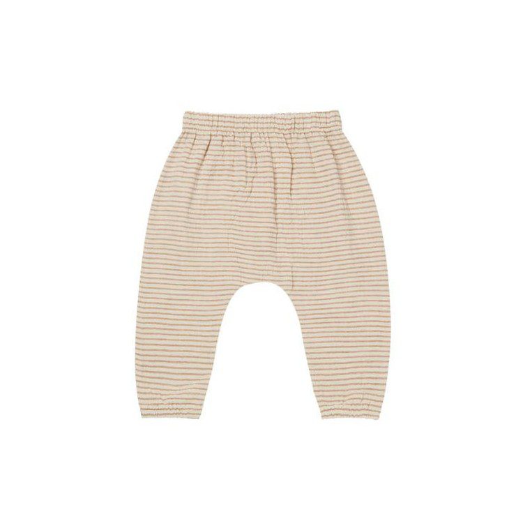 Quincy Mae Ocre Stripe Woven Pant