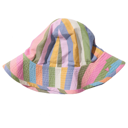 Pink Chicken Baby Girls Sun Hat | Parade Stripe