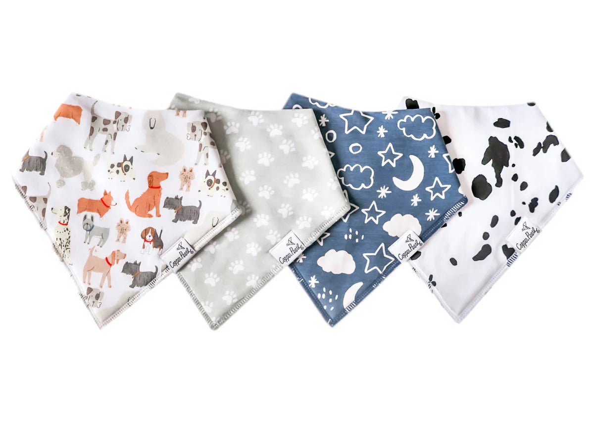 Copper Pearl Bandana Bibs- 4 Pack