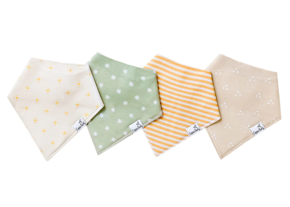 Copper Pearl Bandana Bibs- 4 Pack