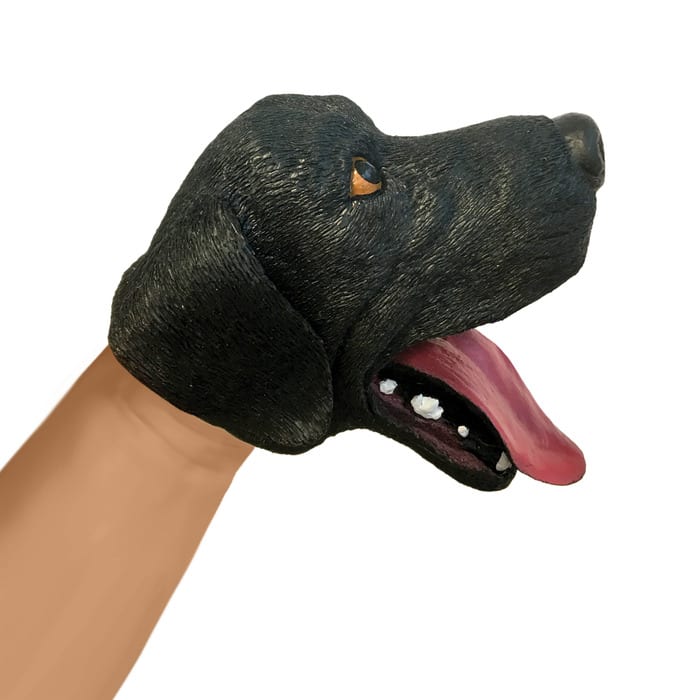 Schylling Black Dog Hand Puppet