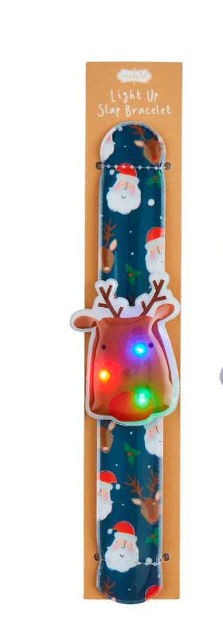 Mud Pie Christmas Light Up Slap Bracelets