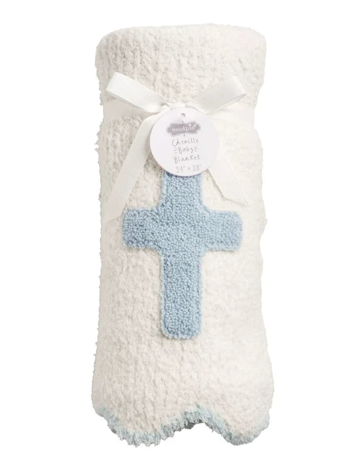 Mud Pie Cross Chenille Blankets